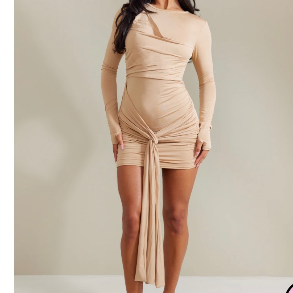 Stone Drape Mini Dress